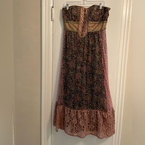 Nanette Lepore Silk Ethereal Whimsical Fairycore Boho Chic Midi Dress Size 10